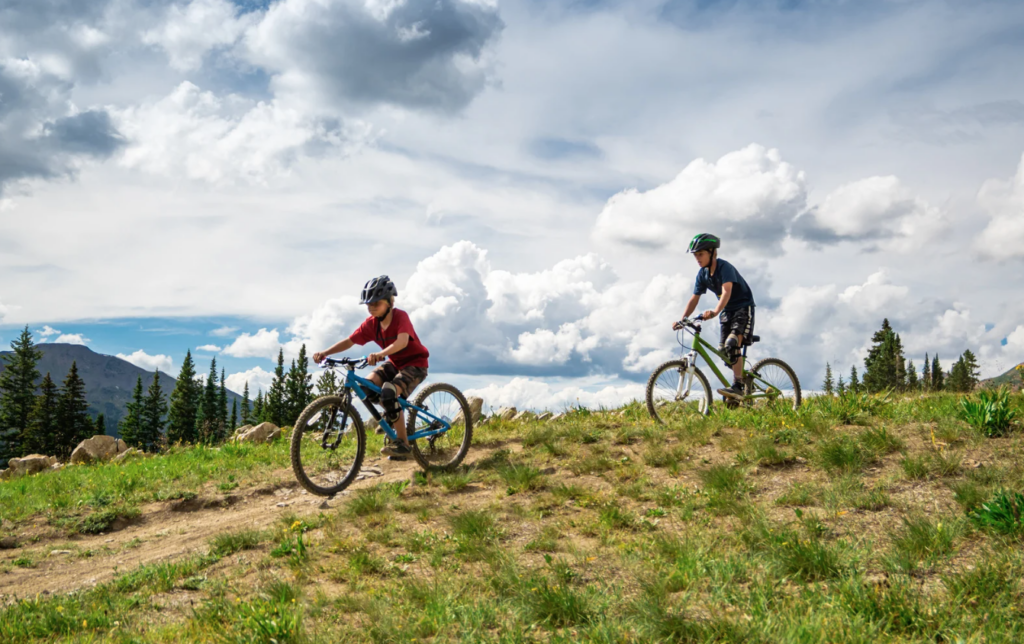 children mountain biking